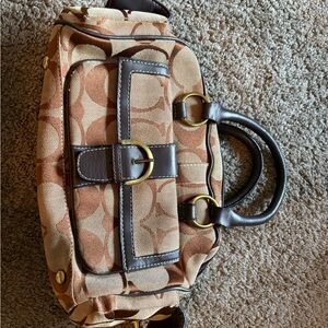 Brown Patterned Handbag
